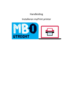 Installeren Myprint printer