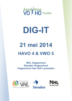 Informatieboekje DIG-IT 2014 - Aansluitingsnetwerk Voortgezet