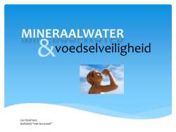 Ger Ekelmans-Mineraalwater en voedselveiligheid