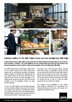 Download hier de flyer - The JAVA Coffee Company