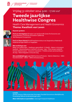Het volledige programma. - Rijksuniversiteit Groningen