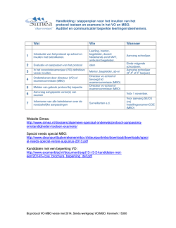 Handleiding / stappenplan voor het invullen van het