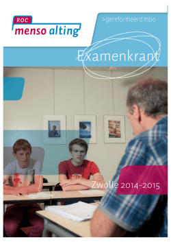 De examenkrant (PDF) - Menso Alting Zwolle