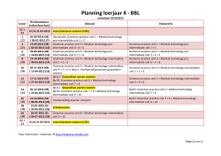 Planning leerjaar 4 - BBL