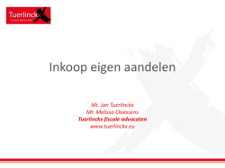 Inkoop eigen aandelen