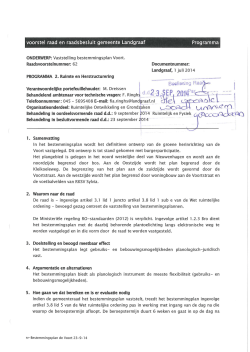 voorstel raad en raadsbesluit gemeente Landgraaf Programma