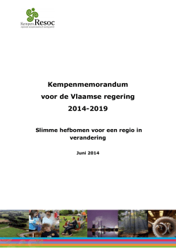 Kempenmemorandum voor de Vlaamse regering