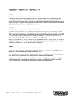 Hospitality / Technische rider Random