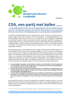 CDA, een partij met ballen …… - De Burgerrekenkamer Langedijk