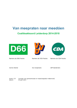 Coalitieakkoord D66 VVD CDA 2014-2018 versie