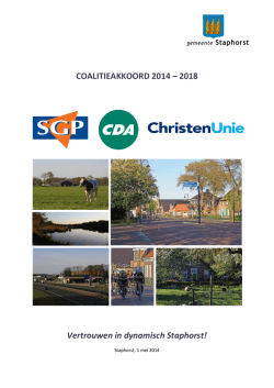 Het coalitieakkoord - Gemeente Staphorst