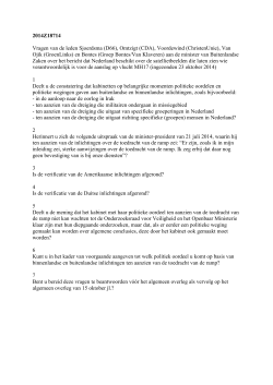 2014Z18714 Vragen van de leden Sjoerdsma (D66), Omtzigt (CDA
