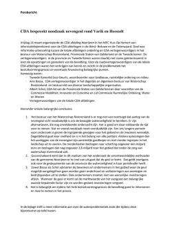 CDA bespreekt noodzaak nevengeul rond Varik en Heesselt