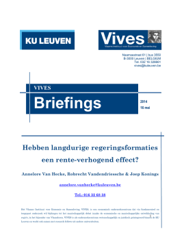 Hebben langdurige regeringsformaties een rente - FEB