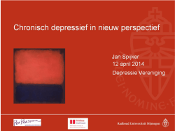 Jan Spijker over chronische depressie