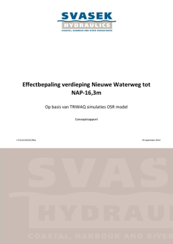 Effectbepaling verdieping Nieuwe Waterweg