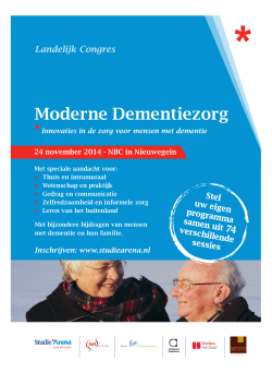 Programma Landelijk Congres Moderne Dementiezorg 1.0