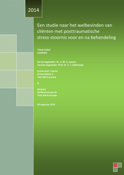 Een studie naar het welbevinden van cli&euml;nten met posttraumatische