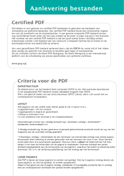 Aanlevering bestanden Criteria voor de PDF ICC