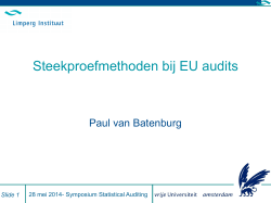 Steekproefmethoden voor EU Audits
