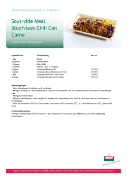 Sous-vide Meal Stoofvlees Chili Con Carne