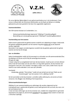 Hand-out V.Z.H. cursisten