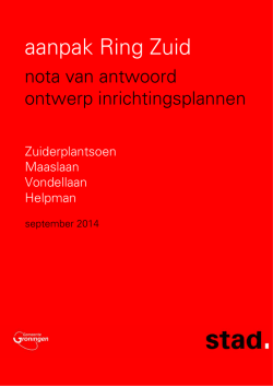 Nota van Antwoord ontwerp inrichtingsplannen (2)
