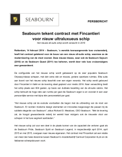 Seabourn tekent contract met Fincantieri voor nieuw ultraluxueus