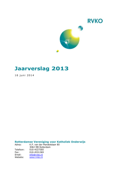 Jaarverslag 2013