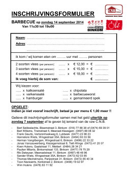 INSCHRIJVINGSFORMULIER