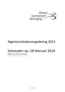Verslag ALV 2013