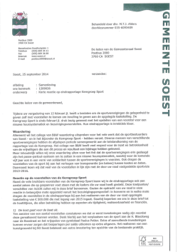 een brief aan de gemeenteraad