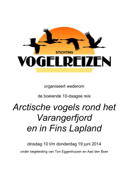 download de brochure - Stichting Vogelreizen