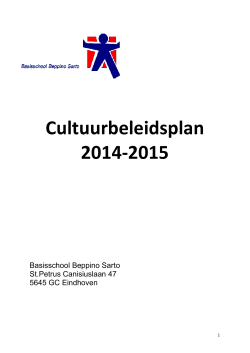 Cultuurbeleidsplan 2014-2015