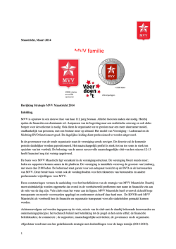 Herijking Strategie MVV Maastricht 2014-2018