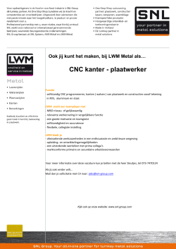 CNC kanter - plaatwerker