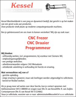 CNC Frezer CNC Draaier Programmeur