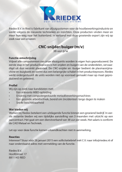 CNC-snijder/buiger (m/v)