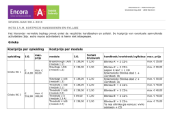 Grieks Kostprijs per opleiding Kostprijs per module