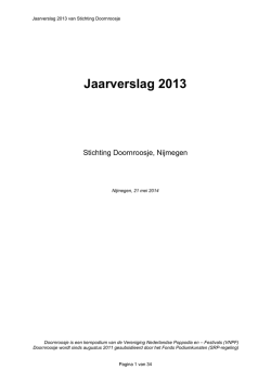 Jaarverslag 2013