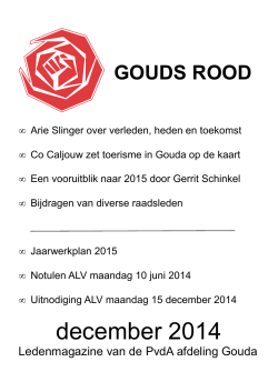 Download hier Gouds Rood December 2014 met de stukken voor