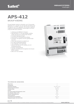 Specificaties APS-412