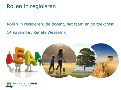 Rollen in regioleren