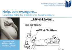 Help, een zwangere... - Nederlandse Vereniging voor Anesthesiologie