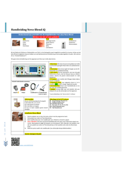 Handleiding Nova-Blend iQ juli 2014 - Nova