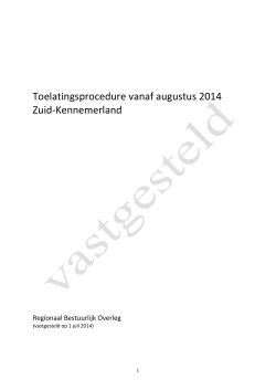 Toelatingsprocedure 2011-2012 - Eerste Christelijk Lyceum Haarlem