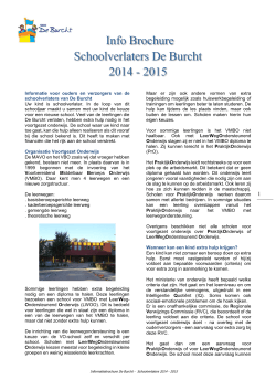 Info Brochure Schoolverlaters De Burcht 2014