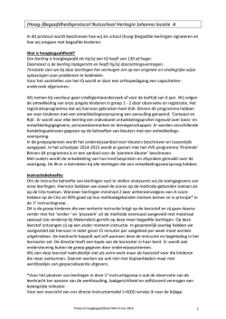 Hoogbegaafdheidsprotocol Nutsschool Hertogin Johanna - nhj-a.nl
