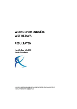 Resultaten werkgeversenquete BeZaVa