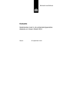 "Evaluatie inzet in de antipiraterijoperaties